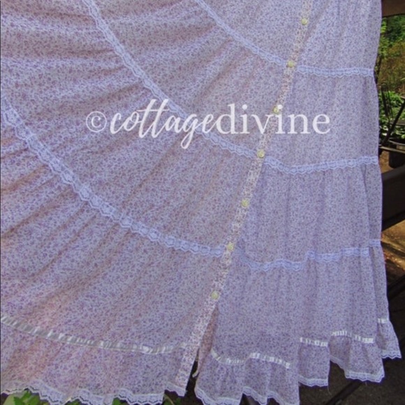 🍬ISO🍬Gunne Sax Gunnies pink Lavender calico floral Cottagecore Skirt💕 - Picture 8 of 8